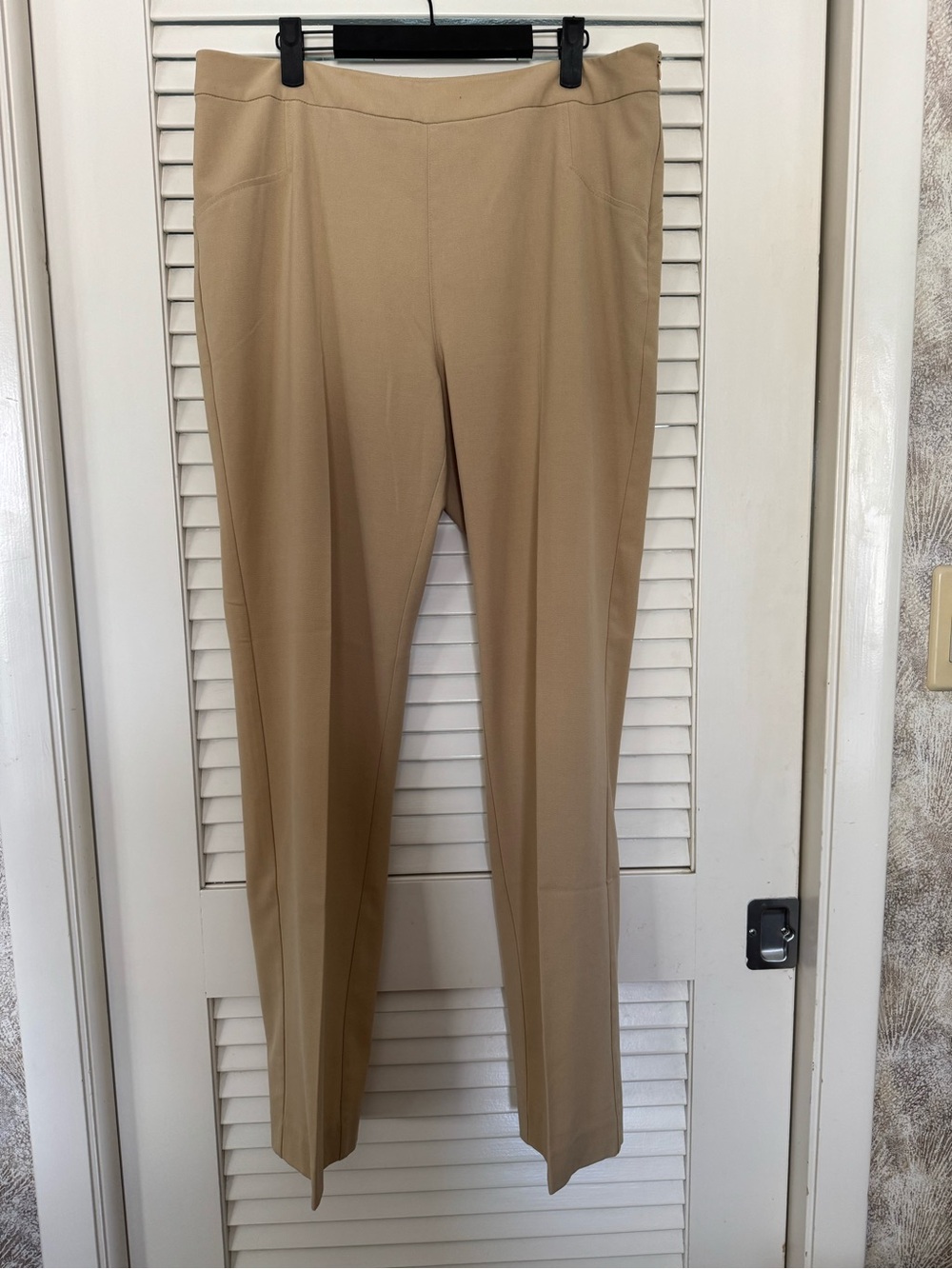 Peck & Peck Women's Camel Straight-Leg Pull-On Trousers
